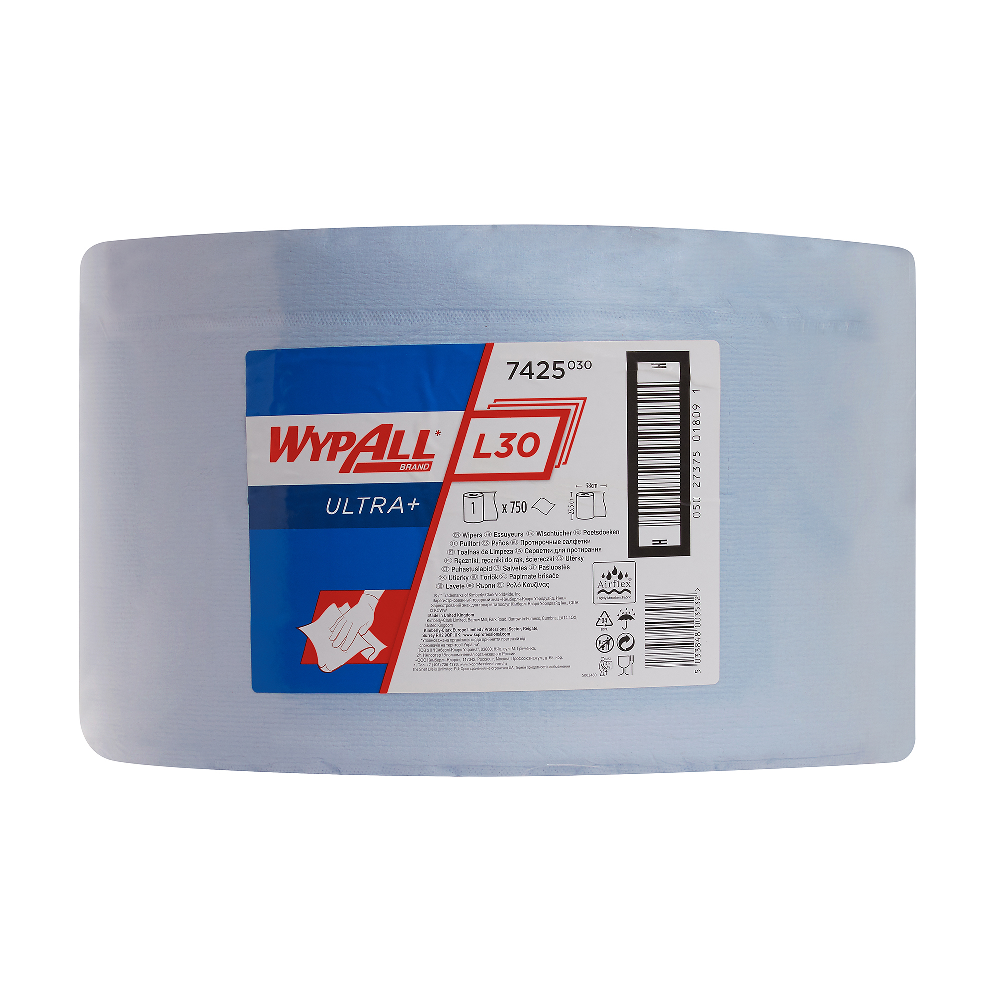 Putzroll 24x38, blau, 3-lag L40 106209 KC7425
