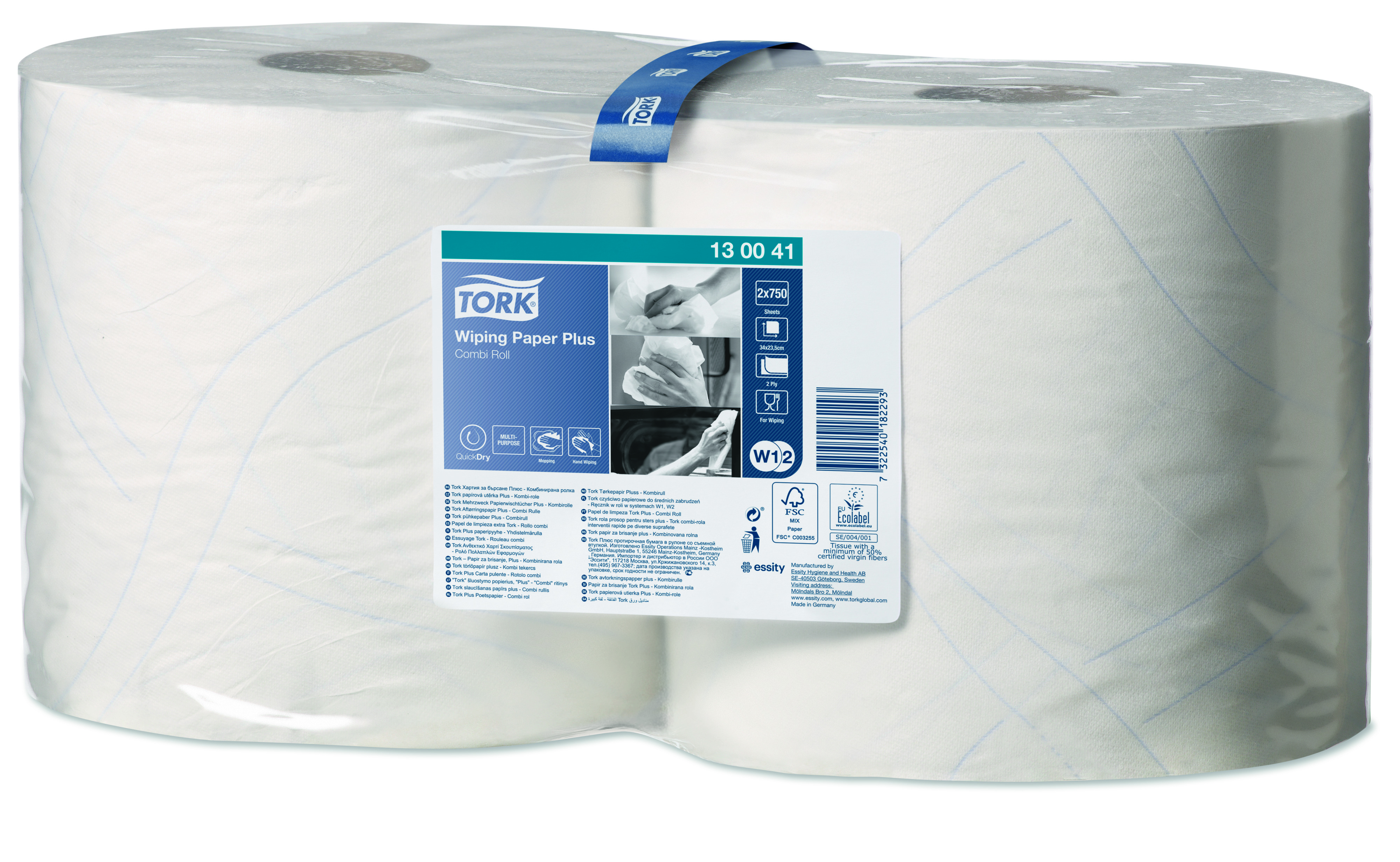 Putzroll 34x23.5 cm, hw, 2-lag GRO SCA130041