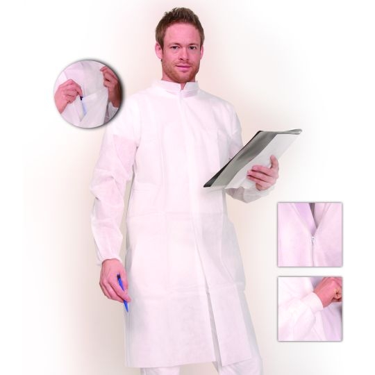 Besucherkittel aus Vlies 50g, weiss XL mensch2740