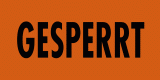 Etiketten 147x53mm "Gesperrt" Warn